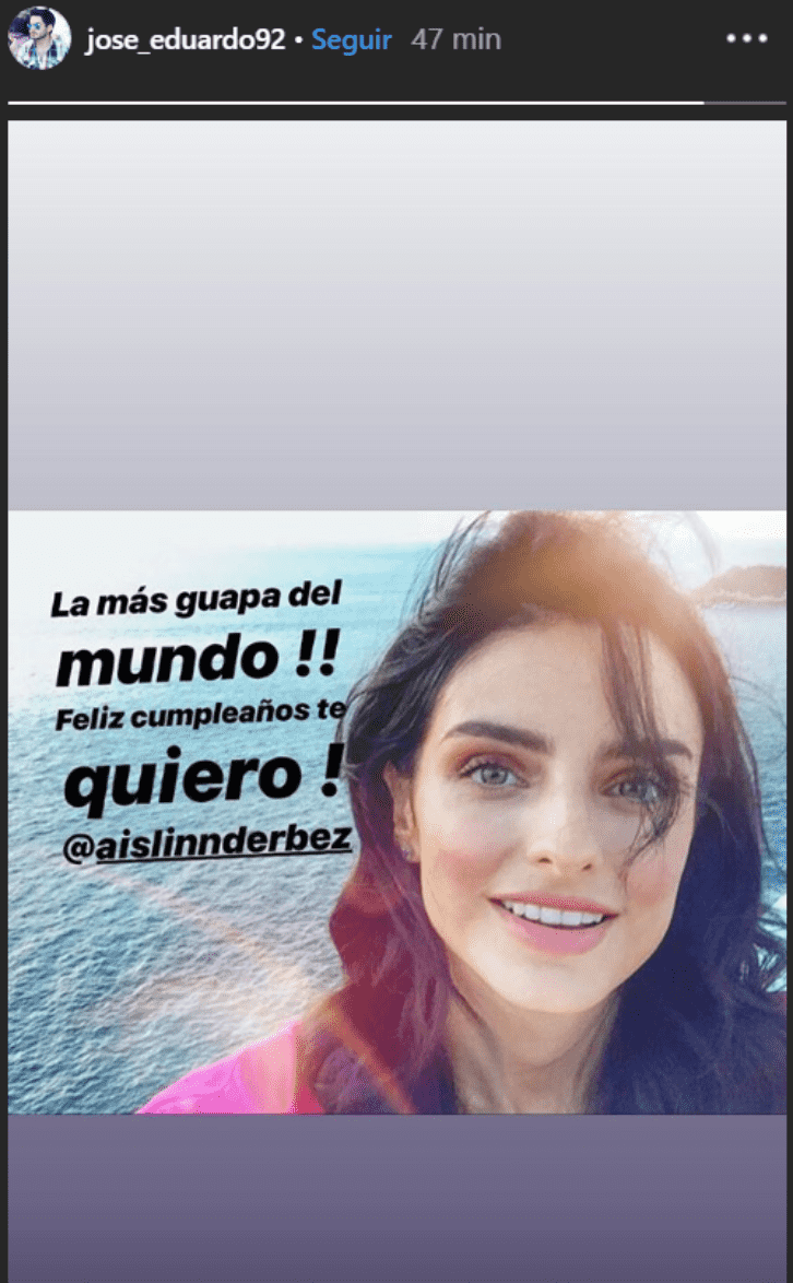 José Edurado congratulates his sister Aislinn Derbez on her birthday. Photo:Instagram